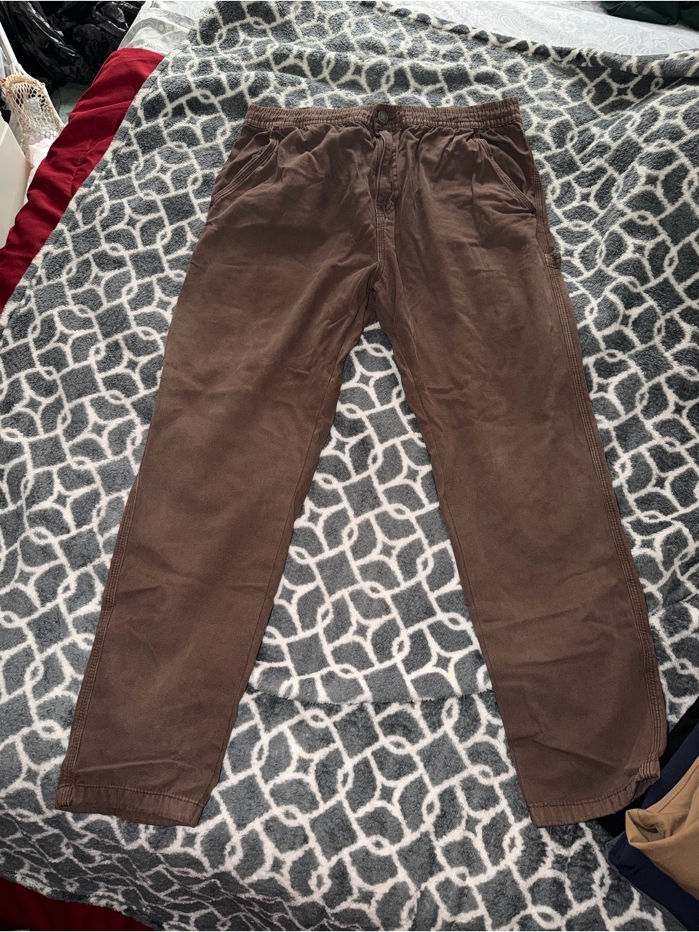 Cotton On Men's Brown Drawstring Chinos